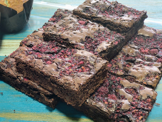 Dark Chocolate Raspberry Brownie (Minimum 4)